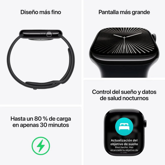 Apple Watch Series 10 GPS 42mm Caja Aluminio Oro Rosa con Correa Deportiva Rosa Rubor S