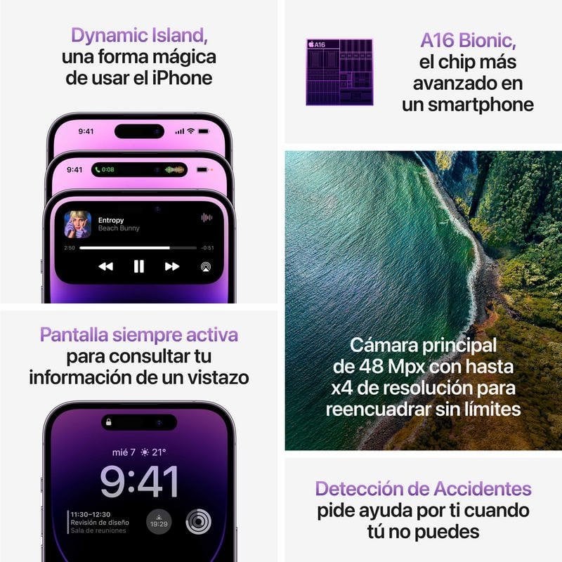 iPhone 14 Pro Morado Reluciente