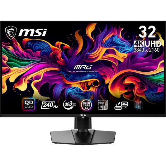 Monitor MSI MPG 321URX QD-OLED 31.5" QD-OLED UltraHD 4K 240Hz FreeSync Premium Pro USB-C