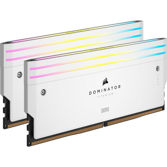 Memoria RAM Corsair Dominator Titanium DDR5 6400MHz 96GB 2x48GB CL32 XMP Blanco